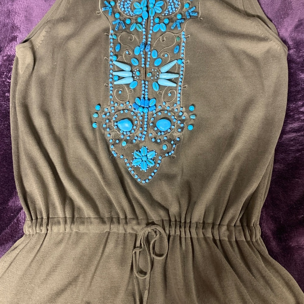 Votre Nom  Top with Blue turquoise beads XL - Picture 7 of 17